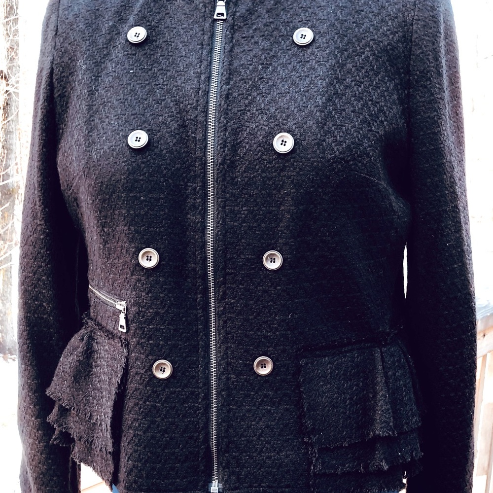Worthington Black Tweed Jacket Size XL